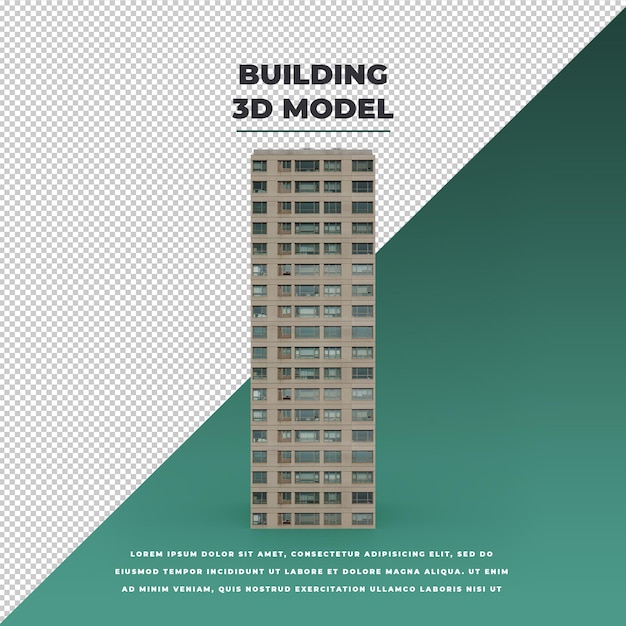 PSD apartment building model