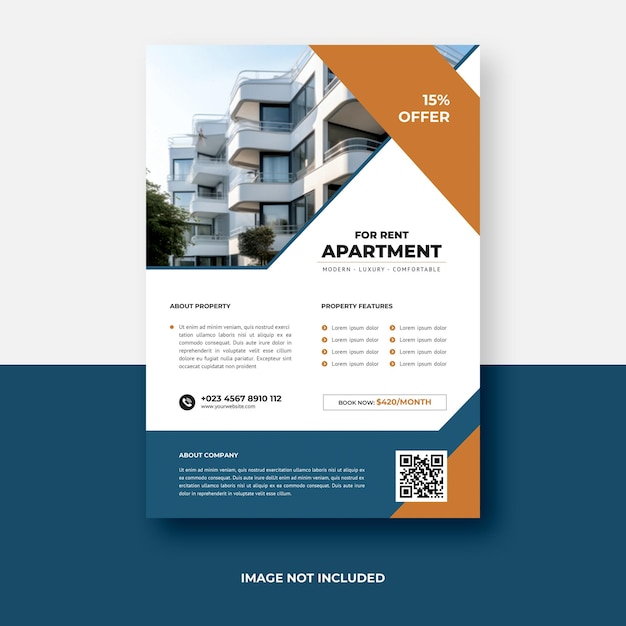 apartment flyer template design a4