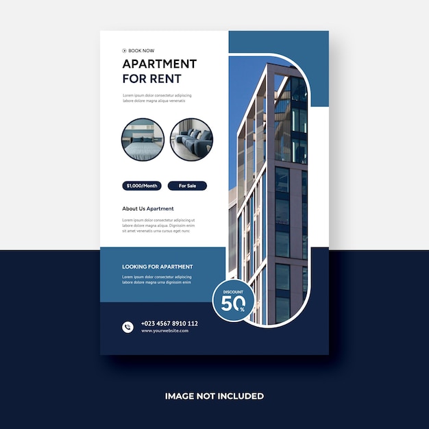 apartment flyer template design a4