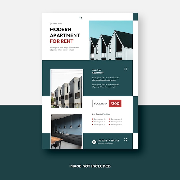 Apartment flyer template design