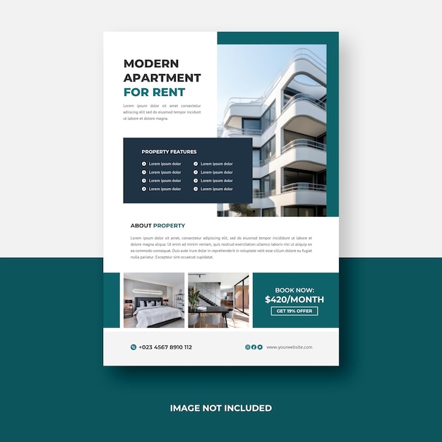 apartment flyer template design