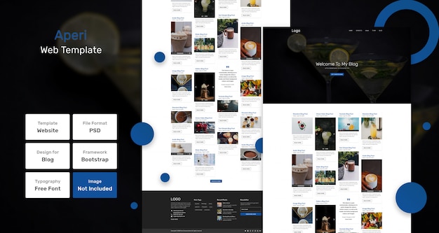 PSD aperi blog web template
