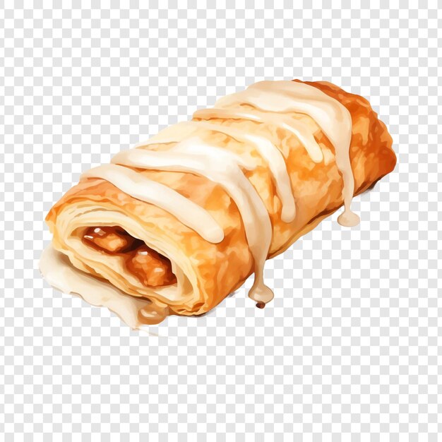 Apfelstrudel яблоко struedel изолировано на прозрачном фоне