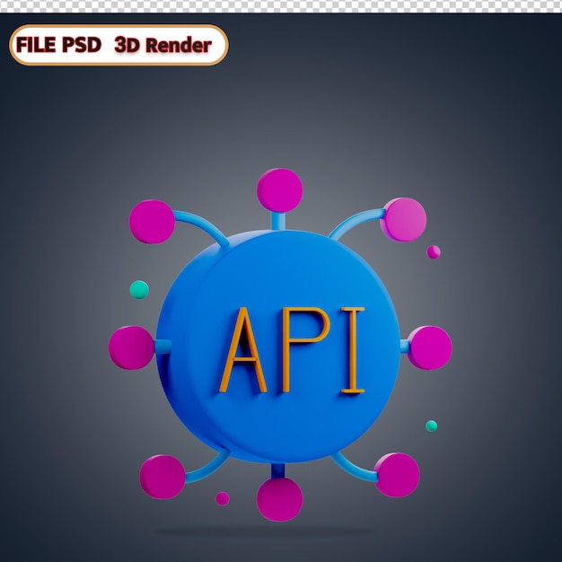 PSD api 3d-pictogram