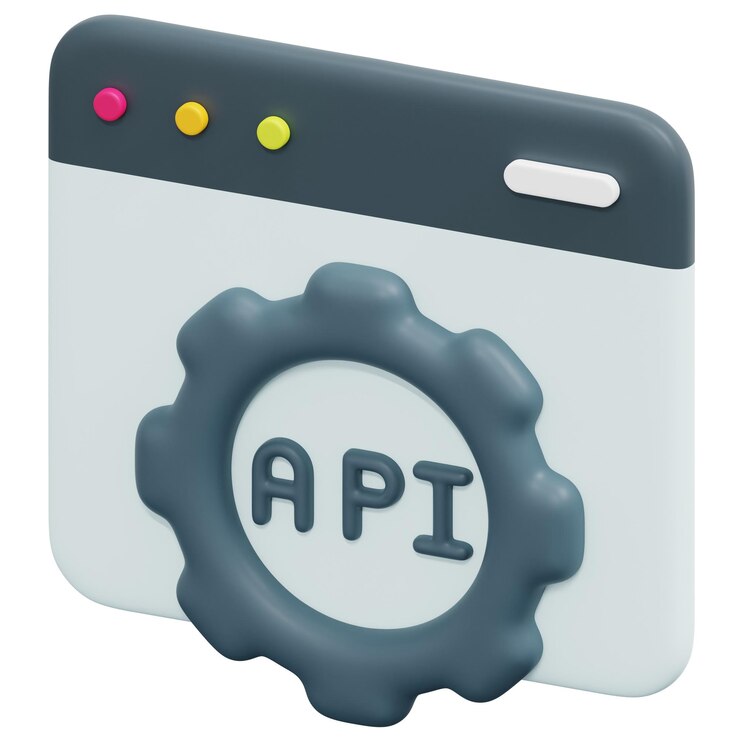PSD api 3d render simge illüstrasyonu