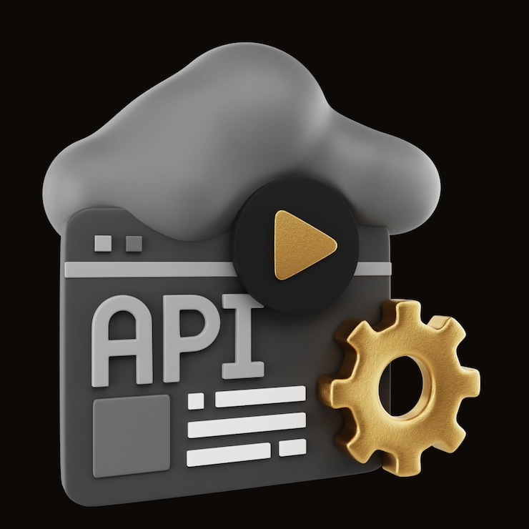 PSD 設定とapiのビデオアイコンを備えたクラウドサービス