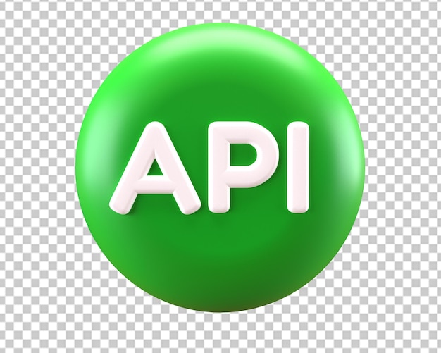 PSD api coding icon 3d render