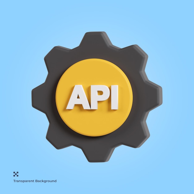 PSD api configuration 3d icon