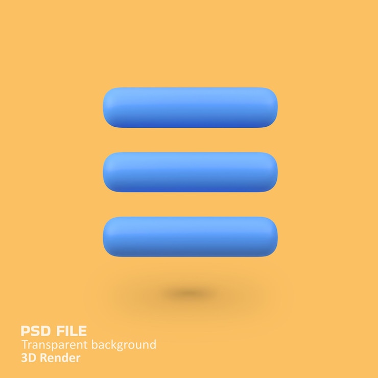 PSD app menu isolated 3d render icon illustration