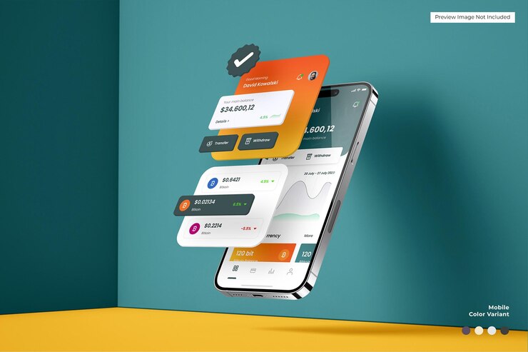PSD app phone screen mockup