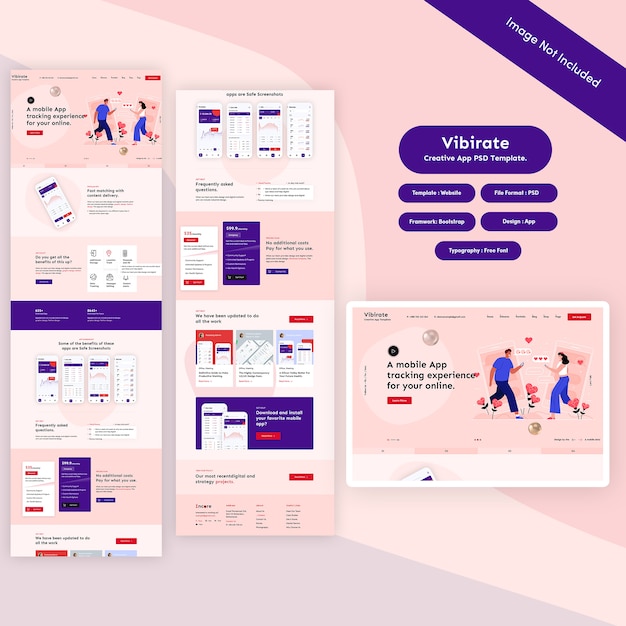App PSD-sjabloon