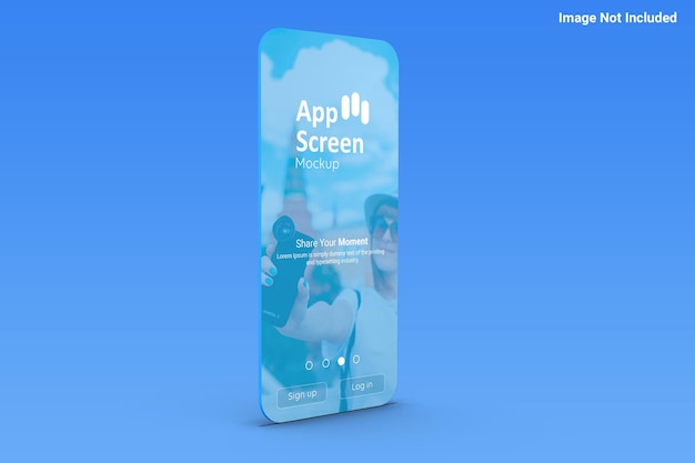 App screen mockup front view