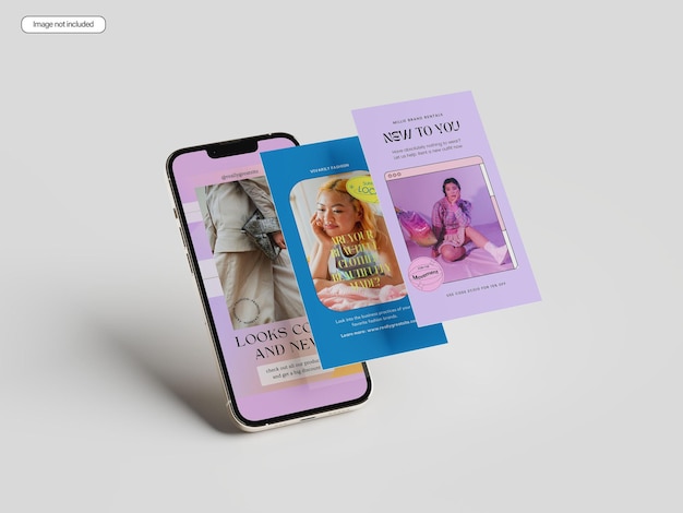 PSD app smartphone presentation screen mockup