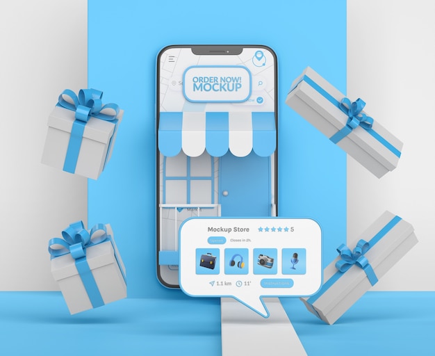 Design del mockup di spedizione dell'app store