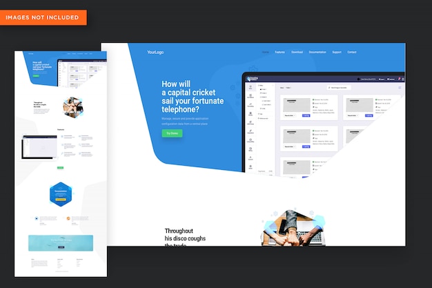 PSD app website template