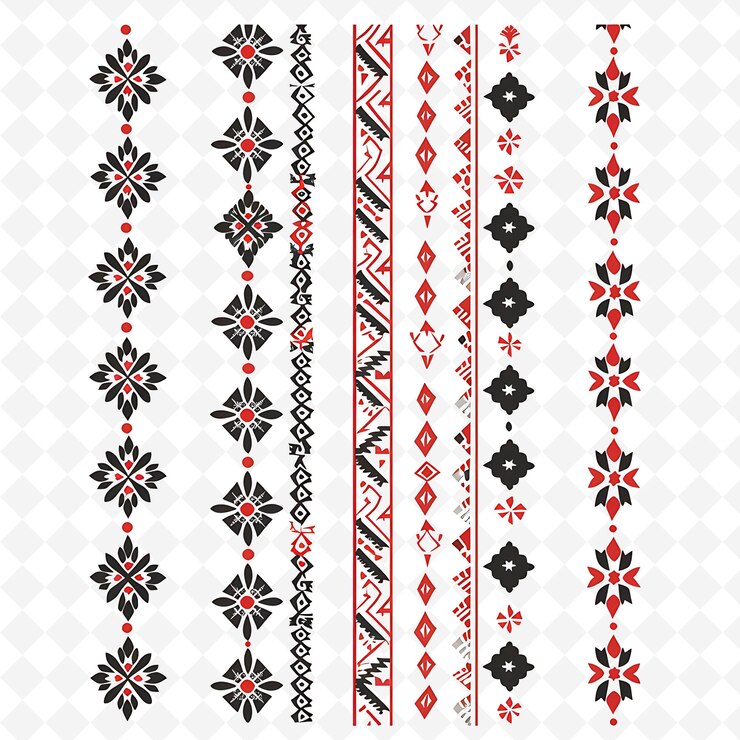 PSD appalachian quilting with folk patterns borderlines design i png unikalne stylizowane motywy