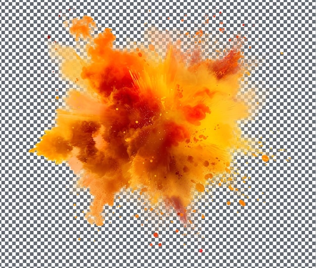 Appalling abstract explosion burst isolated on transparent background