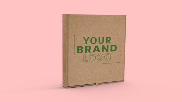 PSD apparel box standing mockup