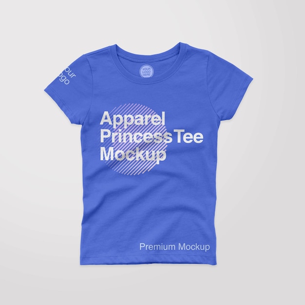 Apparel girl tee front mockup