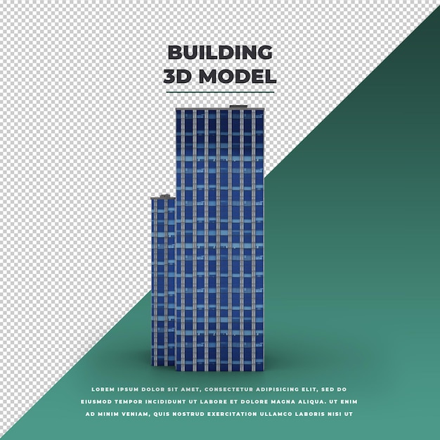 PSD appartementsgebouw model