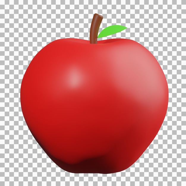 Appel 3d illustratie. apple 3d-pictogram.