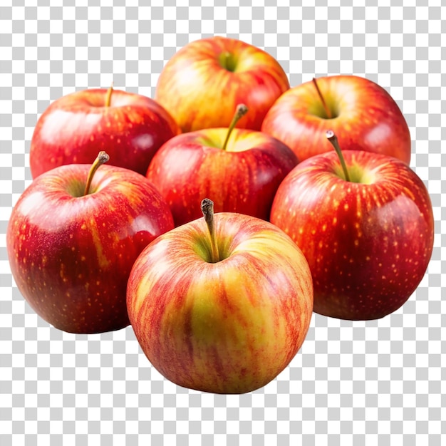 PSD appels op tafel op een doorzichtige achtergrond