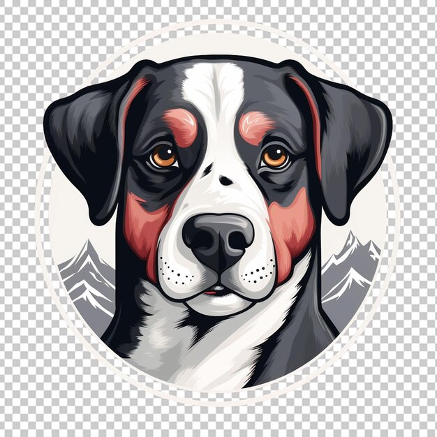 PSD appenzeller dog mascot logo