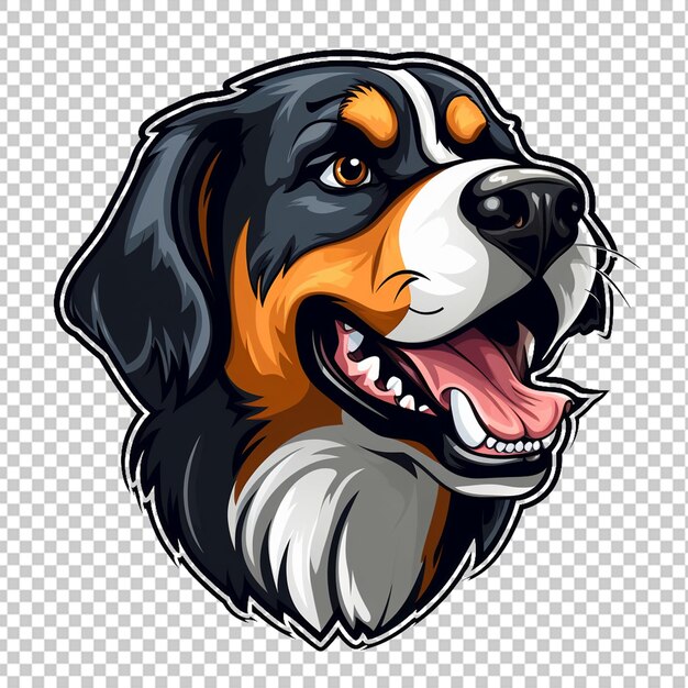 PSD appenzeller dog mascot logo