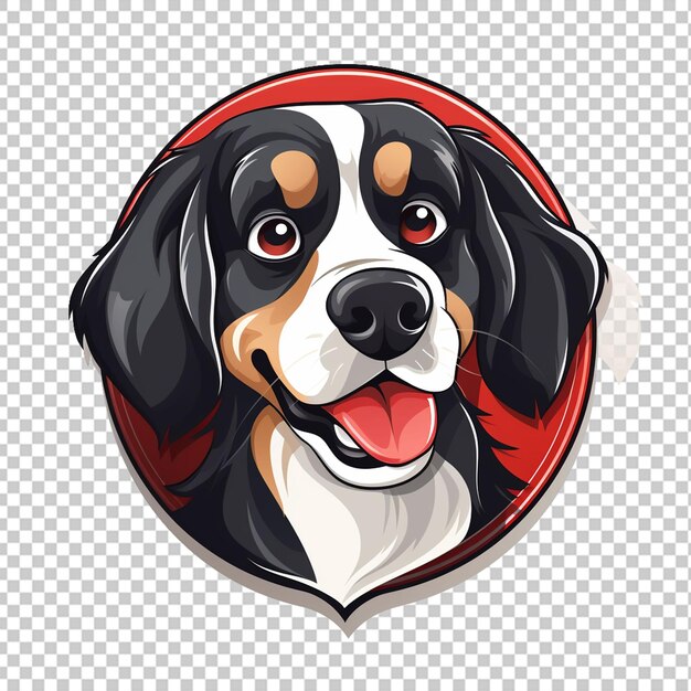 PSD appenzeller dog mascot logo