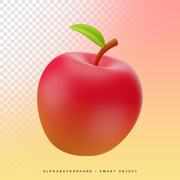 Apple 3d Icon Illustration