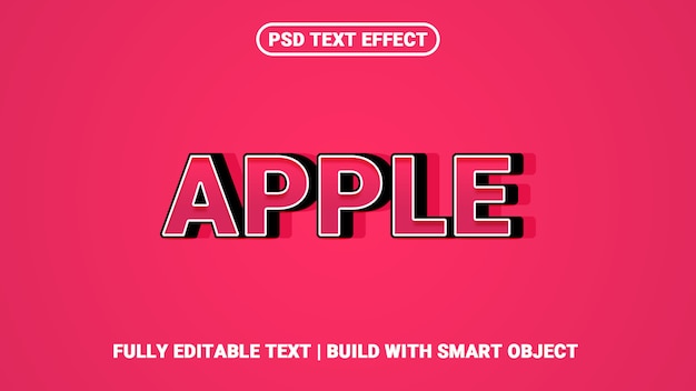 Apple 3d tekststijl effect generator