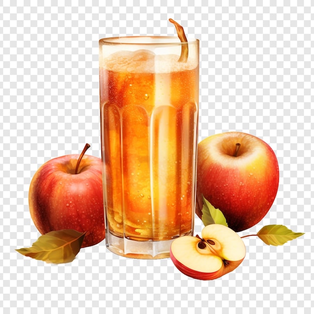 Apple cider isolated on transparent background