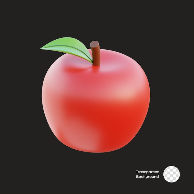 PSD apple fruit 3d icon