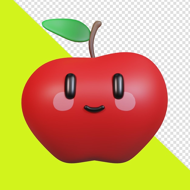 PSD apple ikona ilustracja renderowania 3d