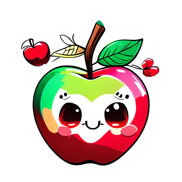 PSD apple illustration design clipart