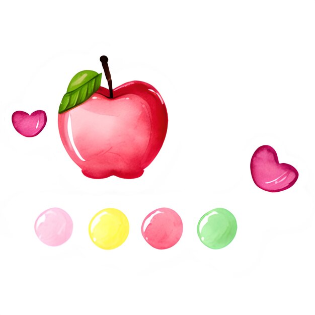 Apple illustration design clipart