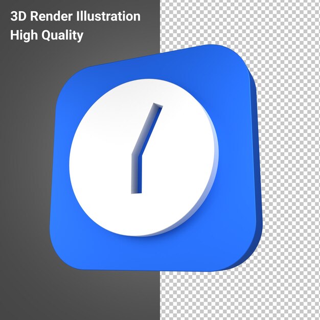 Rendering 3d dell'icona dell'app apple o039clock