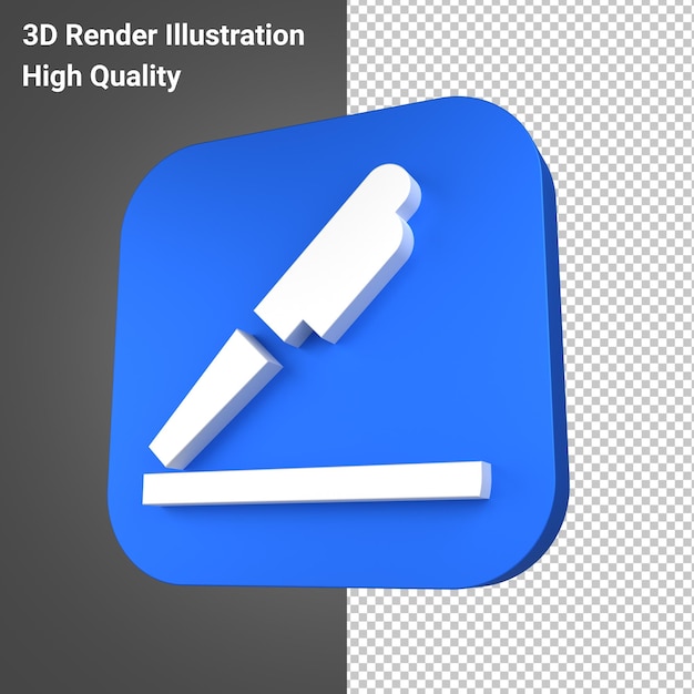 PSD apple 페이지 앱 아이콘 3d 렌더링