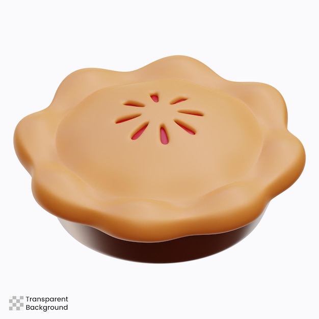 PSD apple pie 3d icon illustrations