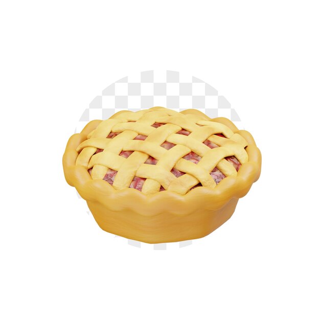 PSD apple pie 3d icon