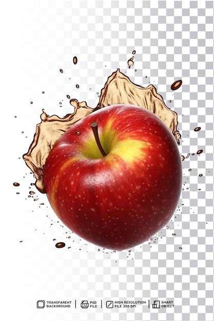 PSD 투명한 배경에서 편집 가능한 psd 형식의 apple splash