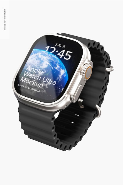 Apple Watch Ultra Mockup, Perspective