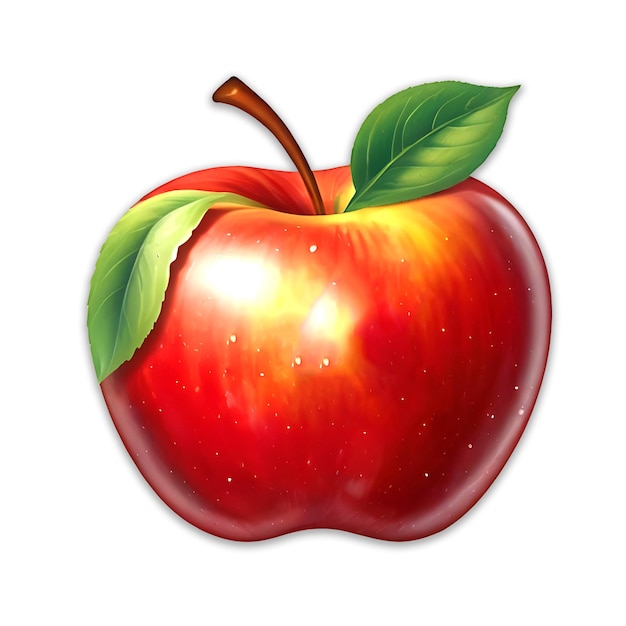 PSD apple with a green psd design