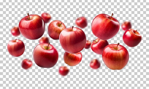 PSD apples isolated on transparent background