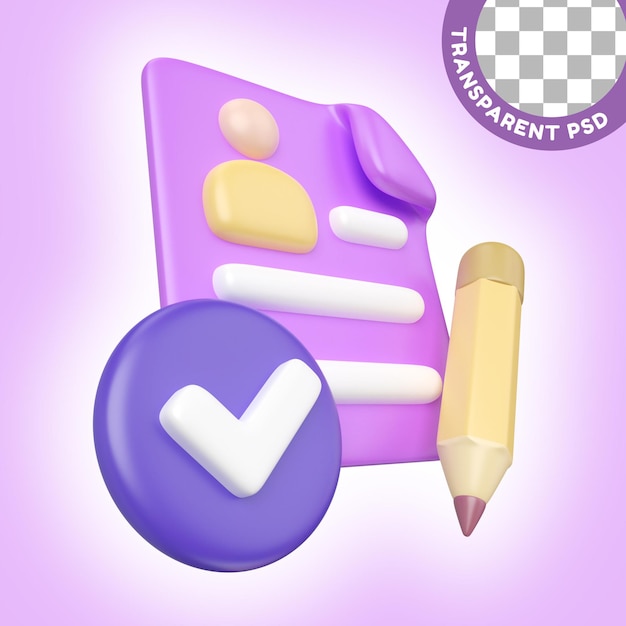 Applicant 3d illustration icon