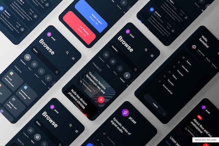 PSD applicatie mockup psd-sjabloon