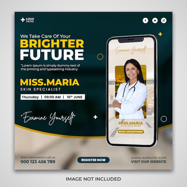 Appointment for brighter future social media banner design