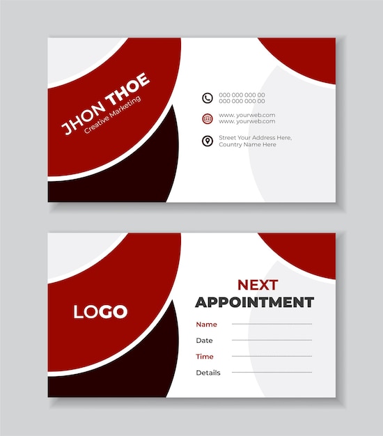 Appointment card design