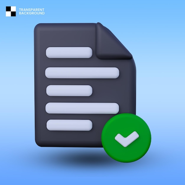 Approve 3d icon isolated