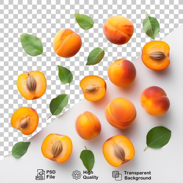 PSD apricot that is on a transparent background with png file